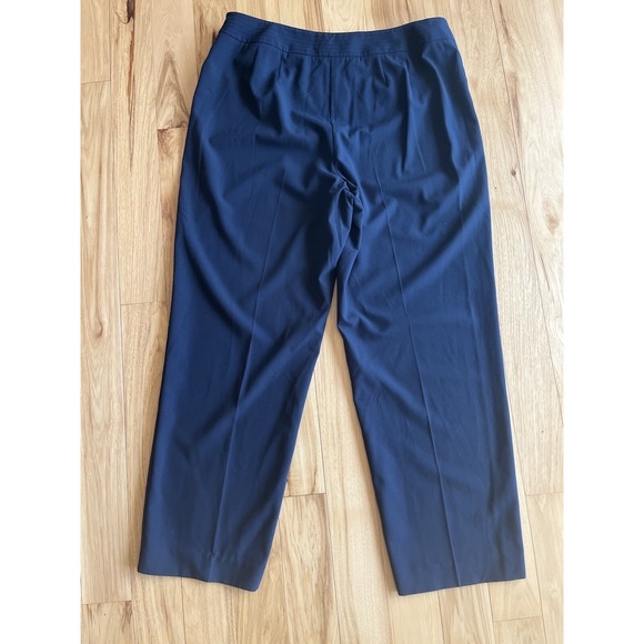 Talbots Navy Blue Ankle Dress Pants Trousers High Rise Sz 14‎ Stretch Side Zip - Picture 4 of 7